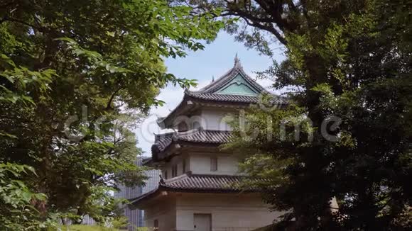 东京故宫江户城堡仅存的塔楼视频的预览图