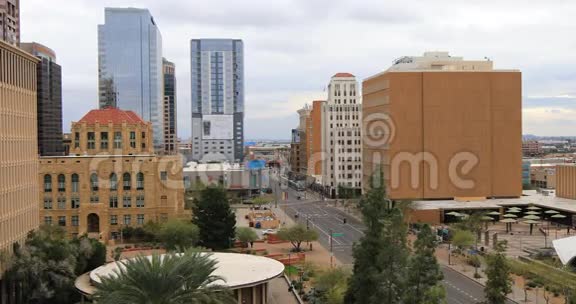 4K超高清景下看亚利桑那州市中心的凤凰城视频的预览图