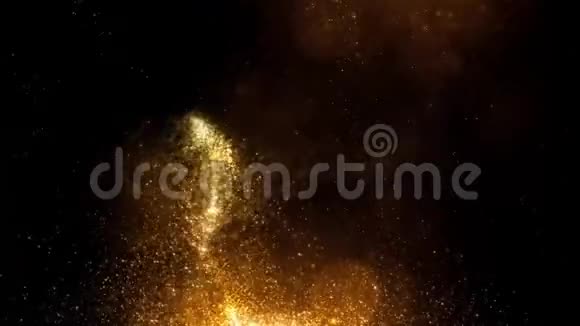 黄金和闪光爆炸背景4K循环视频的预览图