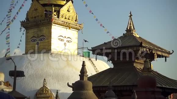 斯韦恩布哈纳斯图帕藏传佛教的最神圣的佛塔尼泊尔加德满都视频的预览图