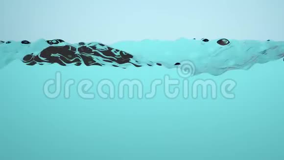 半空水箱动画泼洒清水循环动画玻璃盒子里的无缝水环视频的预览图