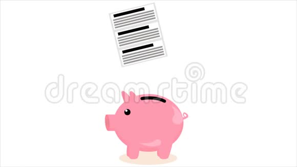 硬币掉进猪存钱罐里视频的预览图