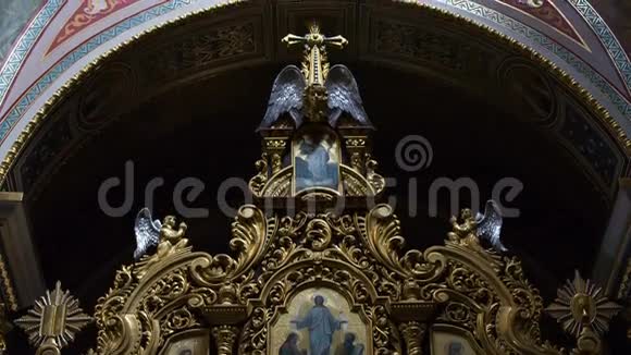俄罗斯教堂室内景观视频的预览图