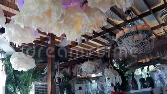迪拜餐厅的灯光室内视频的预览图