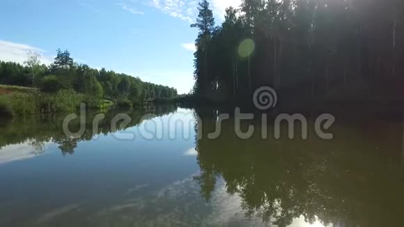 森林附近河流的景观视频的预览图