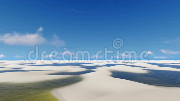 巴西沙漠独特的白沙视频的预览图
