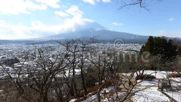 富士山移动云的时间流逝视频的预览图
