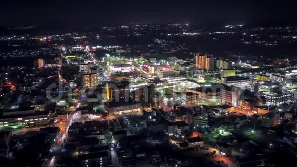日本城市空中之夜视频的预览图