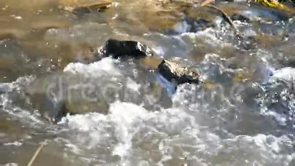 近山河水流湍急视频的预览图