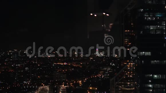 晚上在莫斯科的空中观光循环视频的预览图