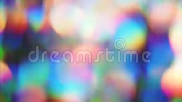 抽象复古光漏彩虹全息移动波克闪闪发光的背景视频的预览图