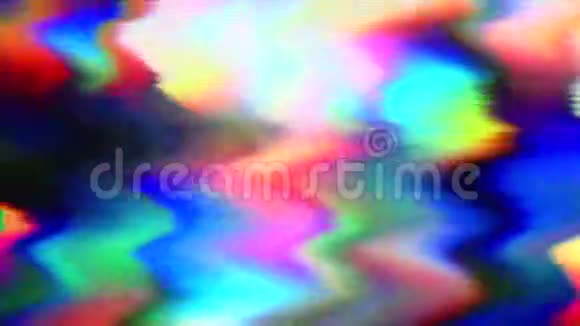 催眠波状全息科幻优雅的彩虹背景视频的预览图
