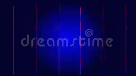 创意明星动画与粉红色和紫色霓虹灯围绕它旋转的轴线4k分辨率的VJ循环背景视频的预览图