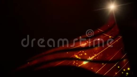 星轮4K圣诞树闪光插图视频的预览图