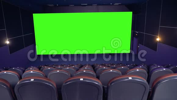 有绿色屏幕的电影院电影院4K视频的预览图