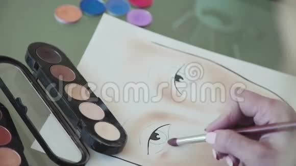 美容时尚产业Facechart化妆品品牌的脸型图视频的预览图