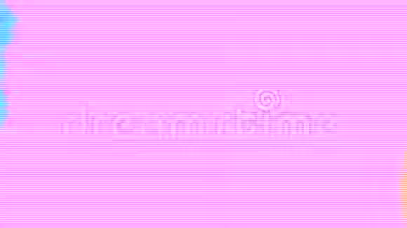 抽象霓虹灯网络朋克梦幻闪闪的背景旧电视演示视频的预览图