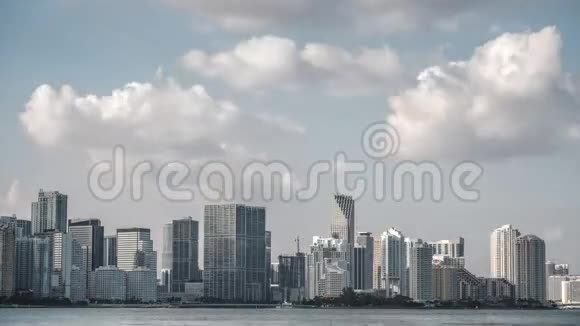 迈阿密市天际线的时间流逝视频的预览图