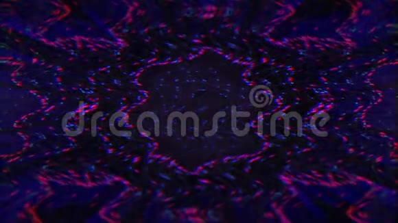 数字多彩生动发光背景概念80年代感觉循环元素视频的预览图