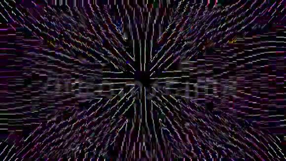 无缝几何数码朋克时尚彩虹色背景视频的预览图