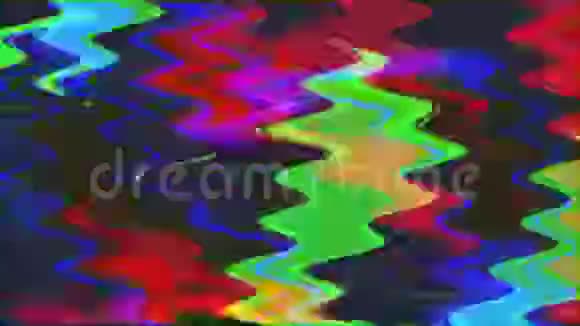 混合色迷幻霓虹科幻全息背景对你的项目来说是不可思议的扭曲视频的预览图