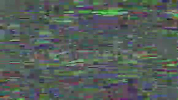 五颜六色的复古科幻时髦的彩虹背景计算机VFX视频的预览图