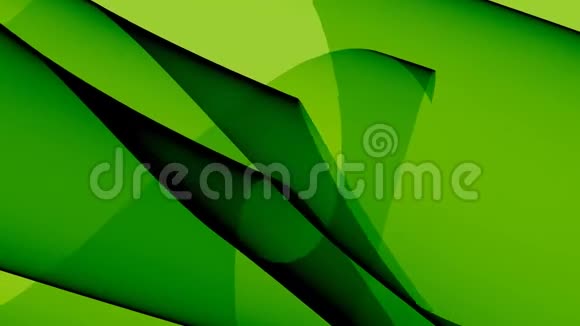 多张绿色的床单在微风中吹拂就像一个无缝的环视频的预览图