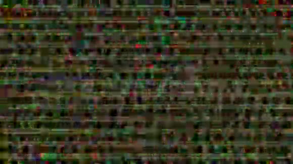 色彩斑斓的几何科幻时髦闪亮的图案不良的电视效果视频的预览图
