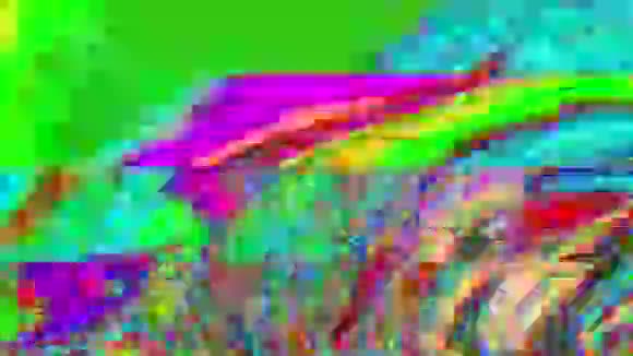 迷幻的动态未来梦幻彩虹色反射视频的预览图