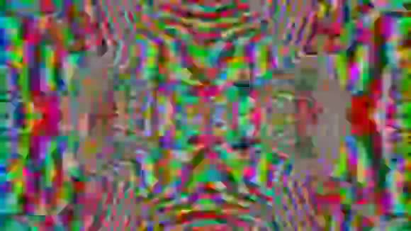 抽象几何未来派优雅的彩虹背景电脑数据片段损坏视频的预览图
