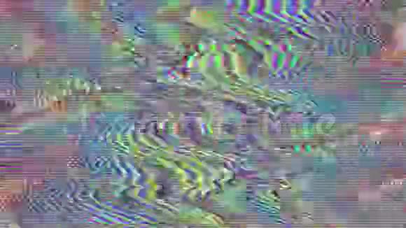五彩的观赏网络朋克优雅的彩虹彩色倒影视频的预览图