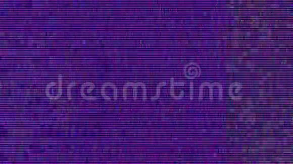 五颜六色的霓虹灯网络朋克迷幻闪闪发光的背景旧的磁带概念视频的预览图