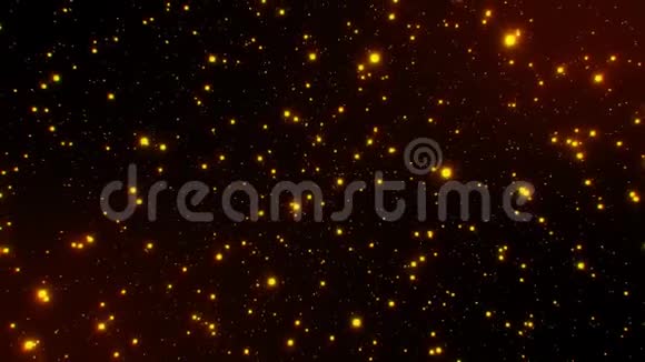 金色发光粒子循环运动图形背景视频的预览图
