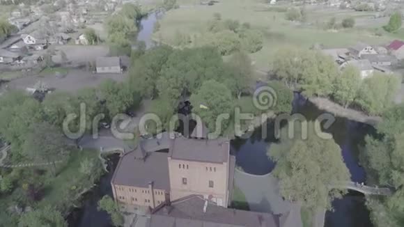 空中观景城堡博物馆Radomysl乌克兰家像博物馆视频的预览图