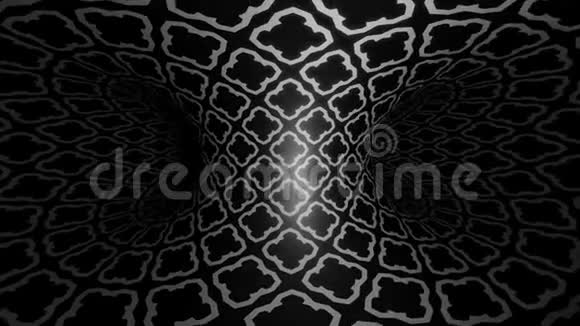 黑白图案的三维环形涡旋视频的预览图
