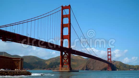 美丽的旧金山金门大桥视频的预览图