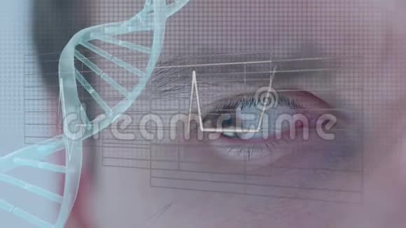 有心脏线的人和DNA双螺旋视频的预览图