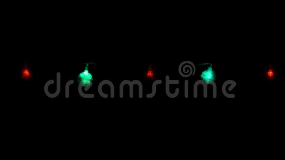 串圣诞LED灯闪烁视频的预览图