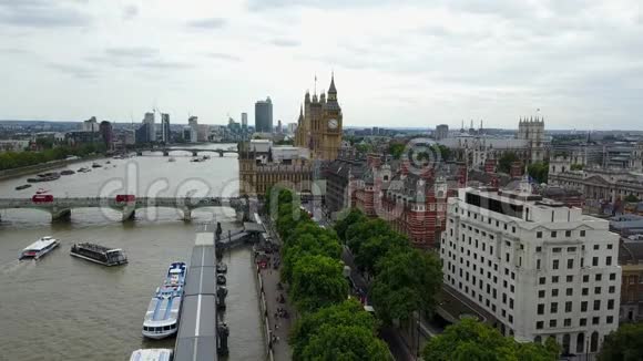 英国伦敦市中心的航空全景视频的预览图