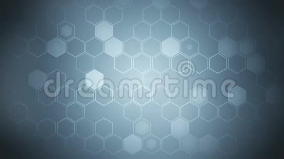 六角几何循环动画未来主义背景蜂巢六角形数字元件技术多边形设计视频的预览图