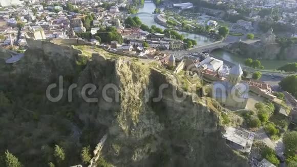 神圣的第比利斯的城市景观纳里卡拉要塞格鲁吉亚视频的预览图