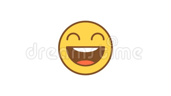 Emoticon笑得很大声动画表情阿尔法通道视频的预览图