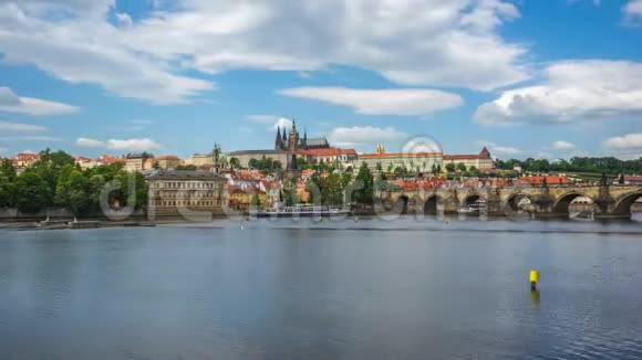 捷克布拉格老城区延时4K视频视频的预览图