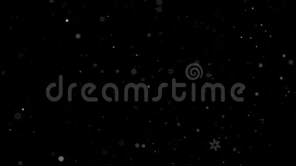 灰色雪花飘落在黑色背景高清1080x1920视频的预览图