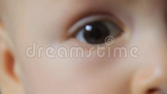 带蓝色奶嘴的婴儿肖像视频的预览图