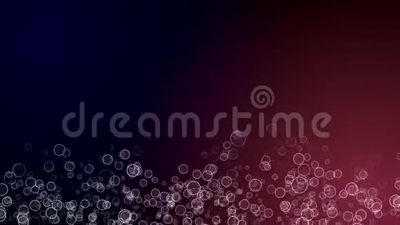抽象深蓝色和洋红色背景的移动气泡循环动画视频的预览图