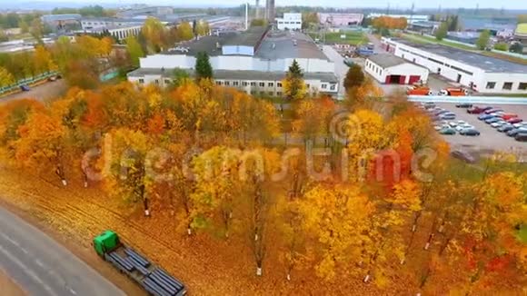航空景观建筑制造工厂天景工业大厦视频的预览图