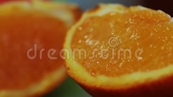 橙色特写美丽柔和的焦点宏观镜头视频的预览图