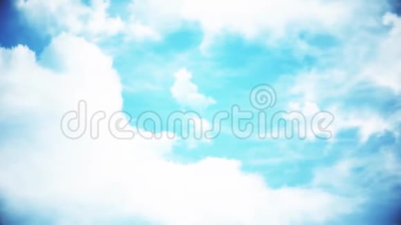 云彩与下午的太阳蓝天白云动画视频的预览图