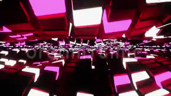 移动立方体的抽象无缝循环动画视频的预览图